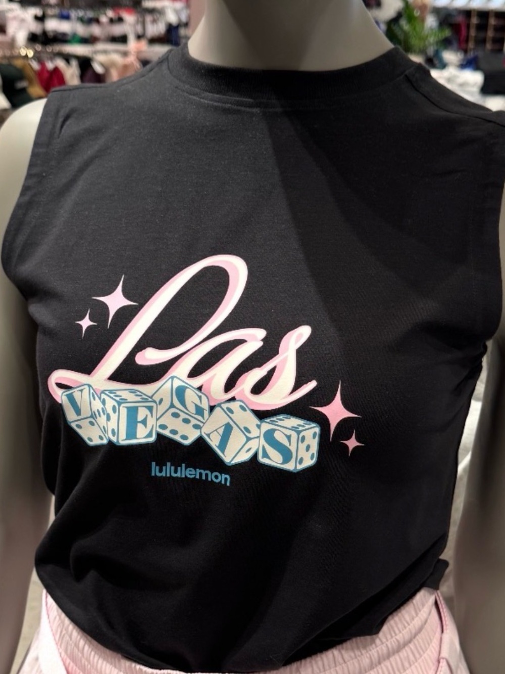Lululemon Black 'Las Vegas' Graphic Tank